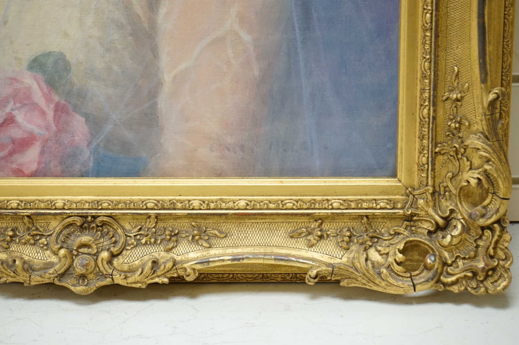 Early 20th century, English School, pastel, Portrait of Rita Dixon (1891-1984), indistinctly signed lower right, 66 x 50cm, ornate gilt frame